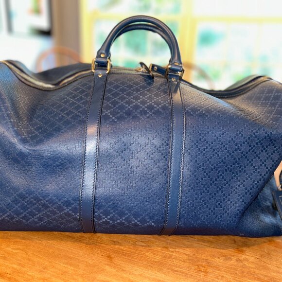 Gucci Diamante Large Carry On Duffle Bag, Blue - Picture 1 of 15